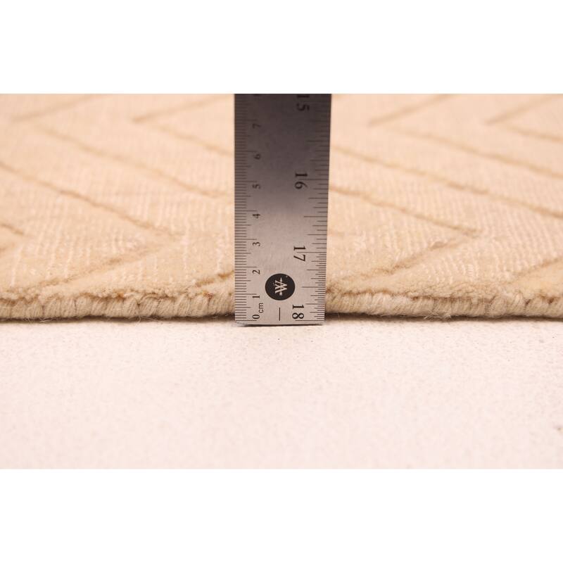 ECARPETGALLERY Hand Loomed Kashkuli Gabbeh Beige Wool Rug - 6'8 x 9'6