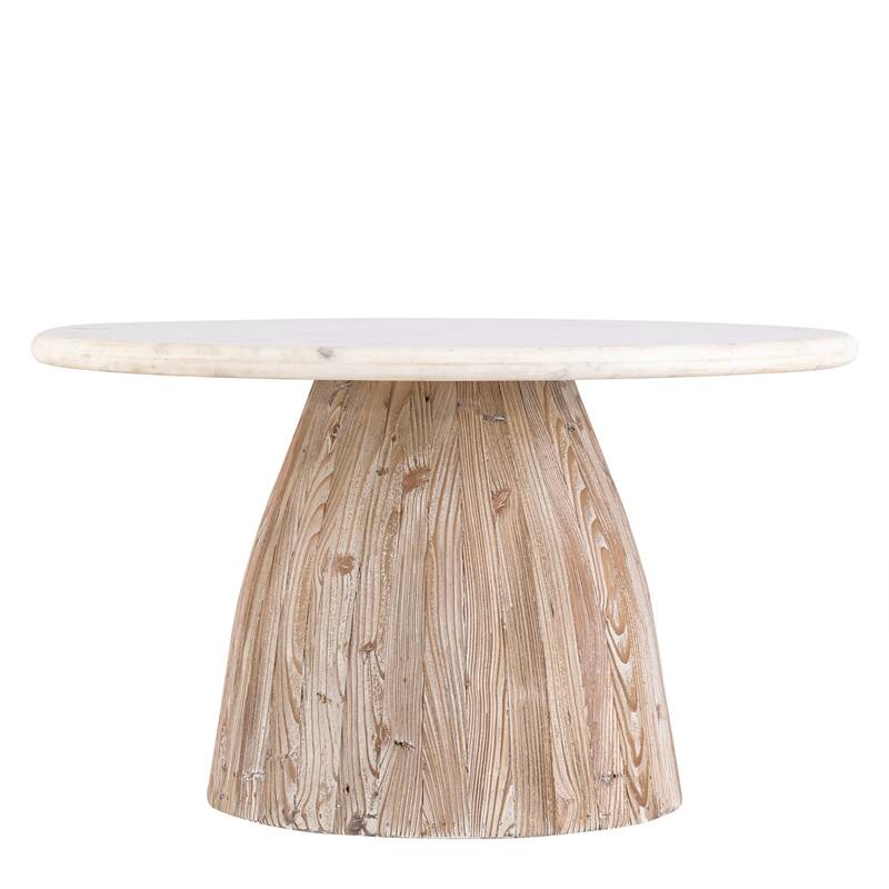 Round Coffee Table with Marble Top - 31"