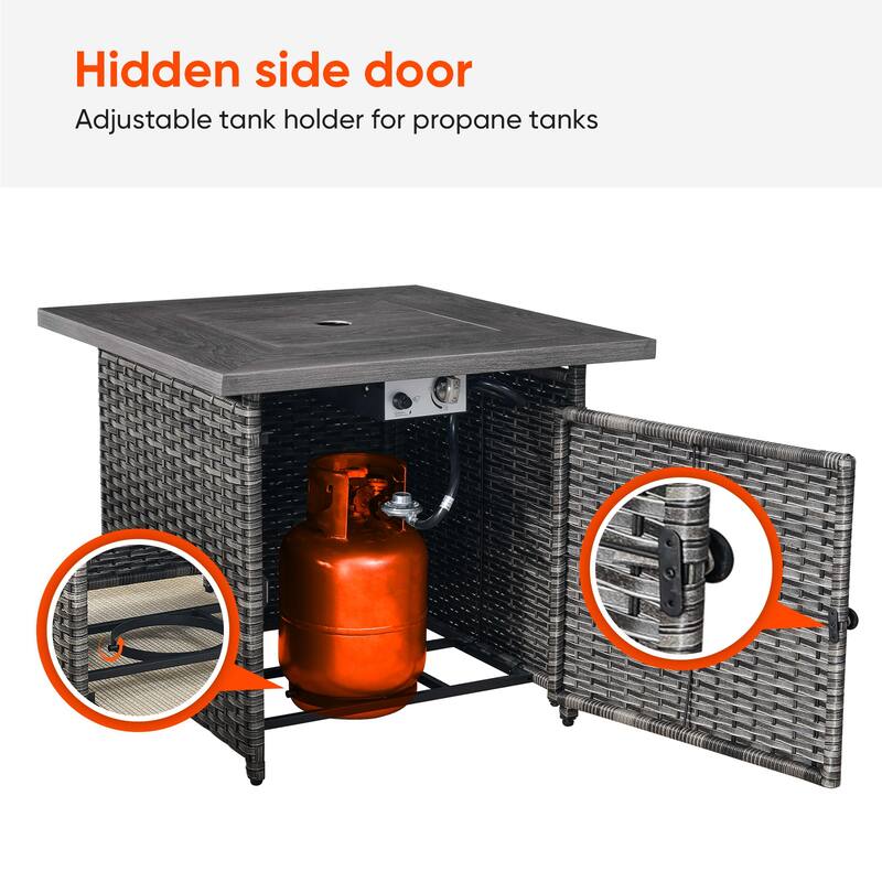 Gymojoy Outdoor Furniture Set with 50,000 BTU Fire Pit Table