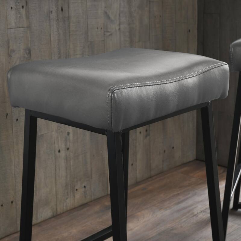 Amber 26" Counter Stool Smokey Grey (Set of 2) - Seat Height 26"