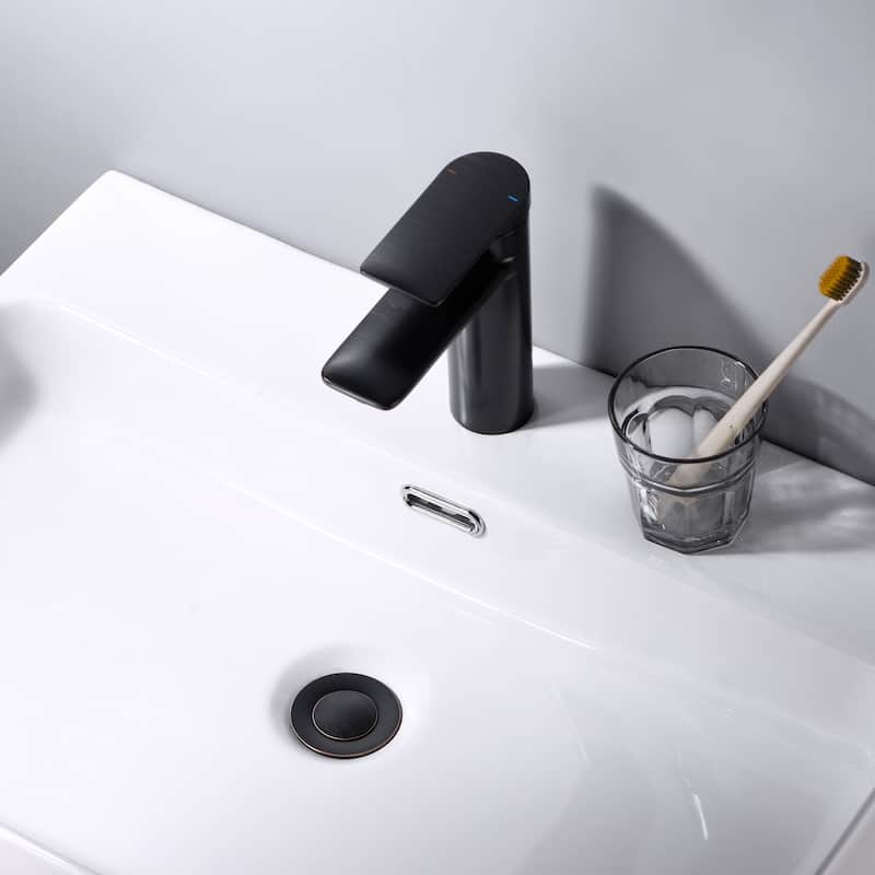 Luxier DS04-T Bathroom Sink Push Pop-Up Drain Stopper with Overflow