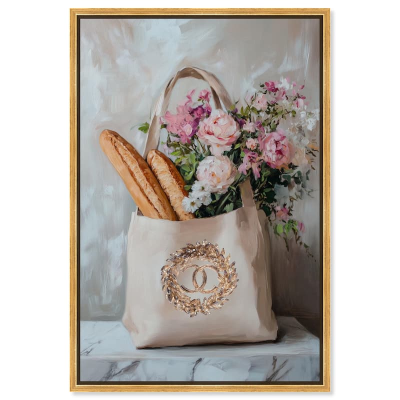 Chic Carryall I Canvas by Art Remedy - Gold - 16" x 24"