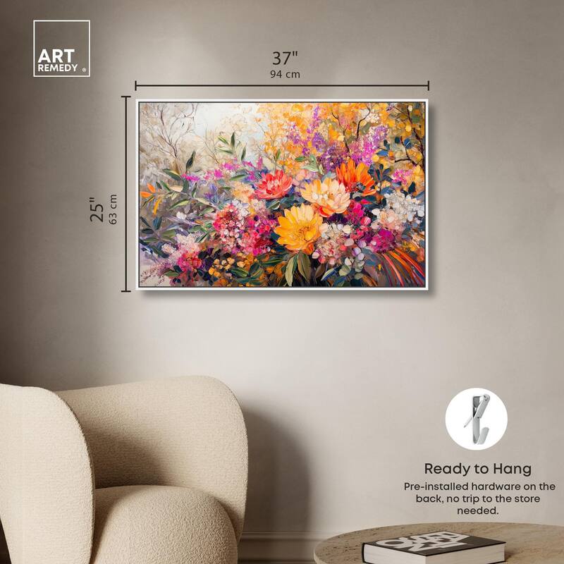 Golden Hour Garden Canvas by Art Remedy