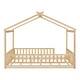preview thumbnail 6 of 34, White Full House Bed with Fence - Stylish & Durable