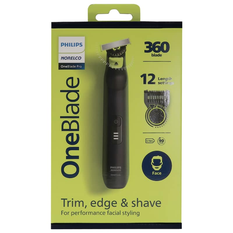 Philips Norelco OneBlade 360 Pro Hybrid Electric Trimmer, QP6531/70, Black - White - White