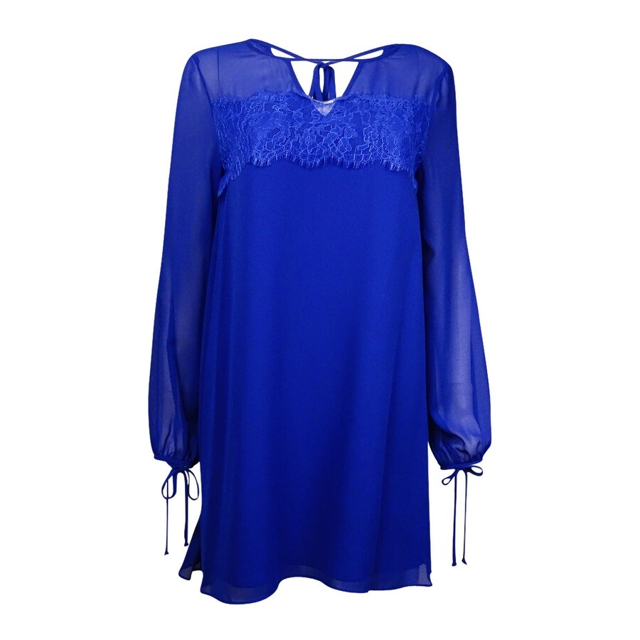 electric blue shift dress