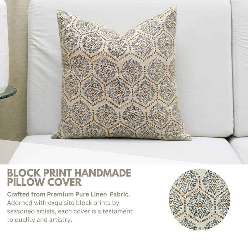 Fabdivine 12x20 Inch Fall Décor Floral Cushion Cover for Sofa, Couch Throw Home Decorative Linen Rectangle Pillowcase, Charkha