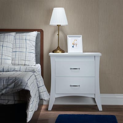 Rectangula Nightstand with 2 Drawers