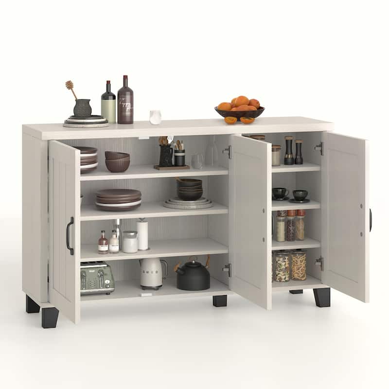 Costway 3-Door Buffet Sideboard Storage Credenza Cabinet Console