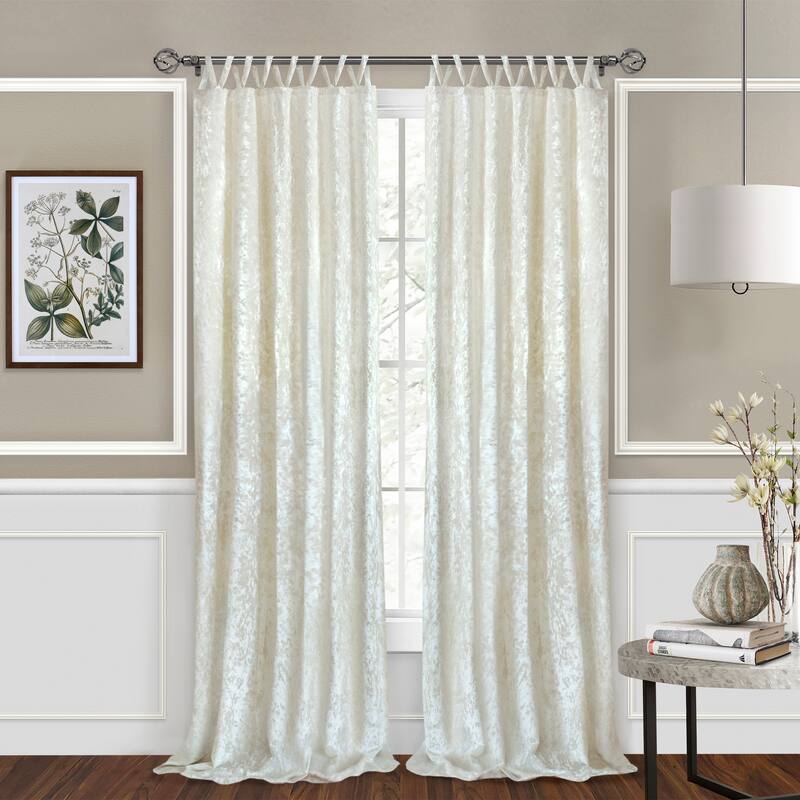 Harper Criss-Cross Window Curtain Panel - 50x84 - Creamy White