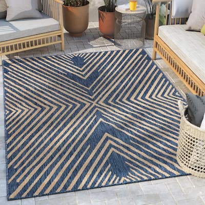 Well Woven Medusa Kesia Indoor Outdoor Striped Modern Area Rug