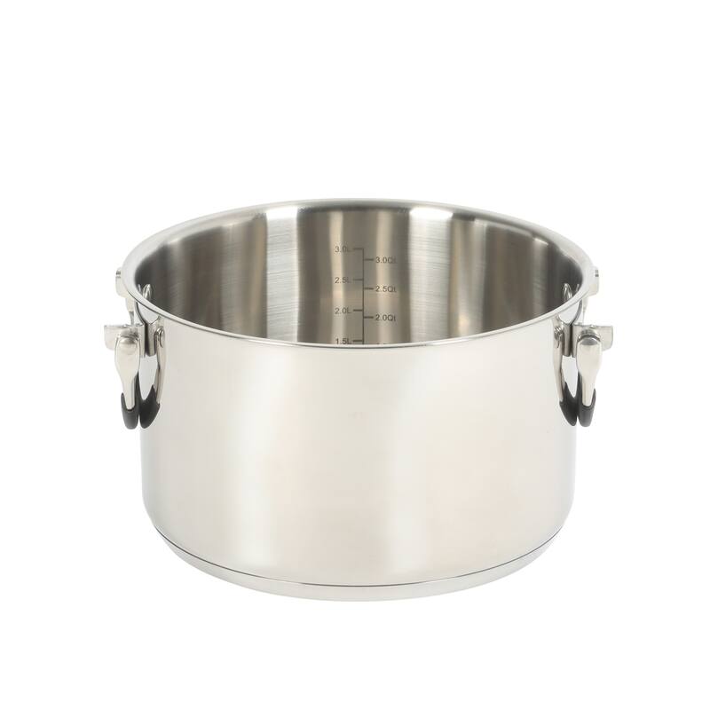 Oster Silverbolt 6 Piece Stackable Space-Saving Dutch Oven Sauce Pan Cookware Set