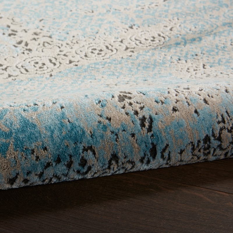 Nourison Karma Over-Dyed Distressed Vintage Abstract Area Rug