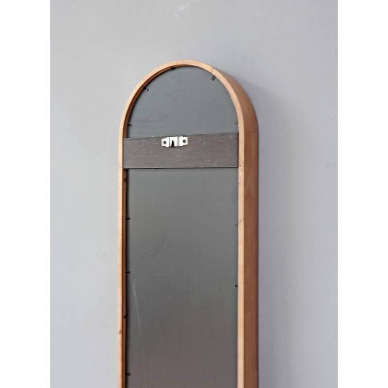 9.5x2x47.2" Rubber Frame Mirror with Elongated Oval Frame