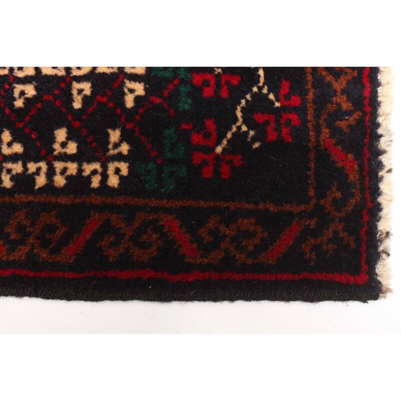 ECARPETGALLERY Hand-knotted Teimani Dark Brown Wool Rug - 2'8 x 4'7