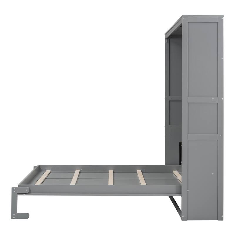 Merax Murphy Bed Wall Bed with Shelves