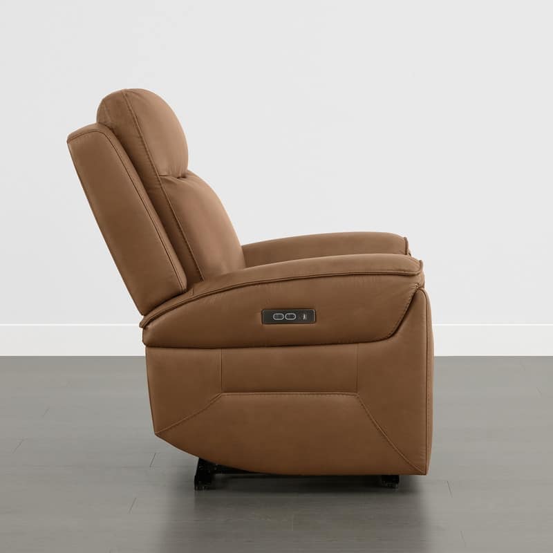 Spruce & Spring Dual Motors Genuine Leather Zero Gravity Recliner with Power Headrest