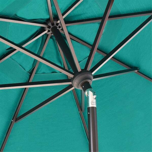 Shop Sunbrella 9ft Market Umbrella Patio Outdoor Table Umbrella With Ventilation And 5 Years Non Fading Top Teal Overstock 31509909