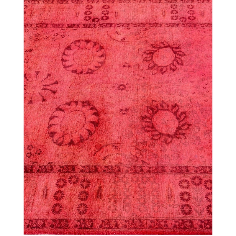Fine Vibrance, One-of-a-Kind Hand-Knotted Runner Rug - Pink, 3' 0" x 9' 3" - 3' 0" x 9' 3"