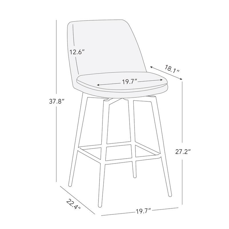 Ariel Counter Height Swivel Barstool Set