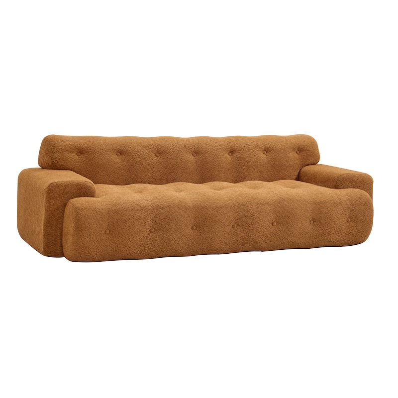 Christopher Knight Home - Cloud Modern Upholstered Sofa with Button Tufted Design - Camel