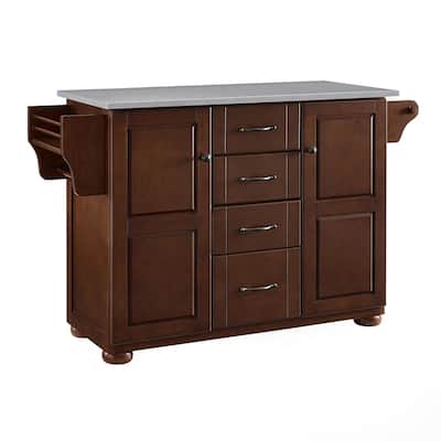 Kitchen Island with Granite Top & Storage - Portable Kitchen Cart, Modern Design, Kitchen Furniture