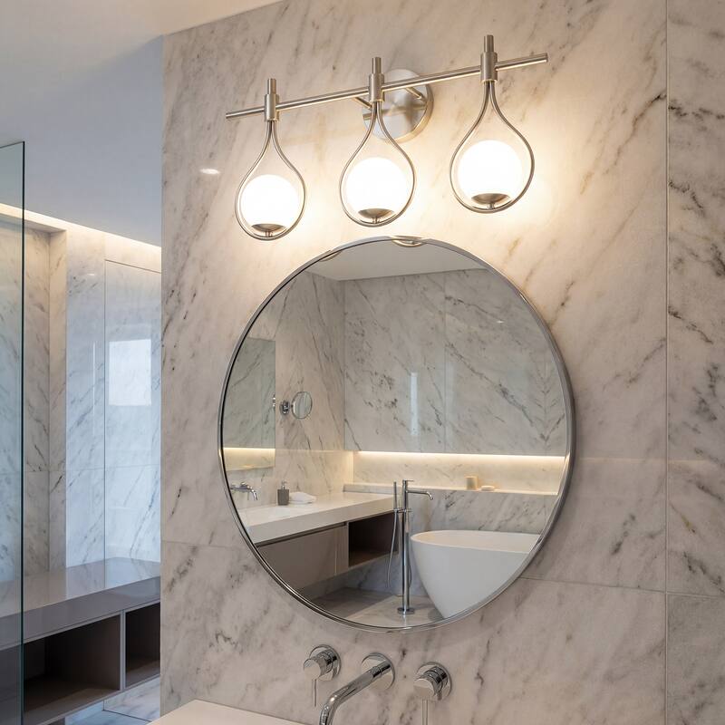 22.5" Bathroom Vanity Light, 3-Light Wall Sconce