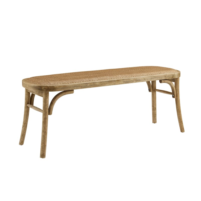 Solid Bentwood Wooden Bench - 48" - Brown