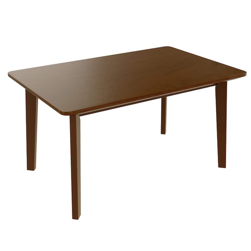 Rustic 5-Piece Farmhouse Dining Set - Solid Wood Table & 4 Upholstered Chairs for Kitchen, Dining Room