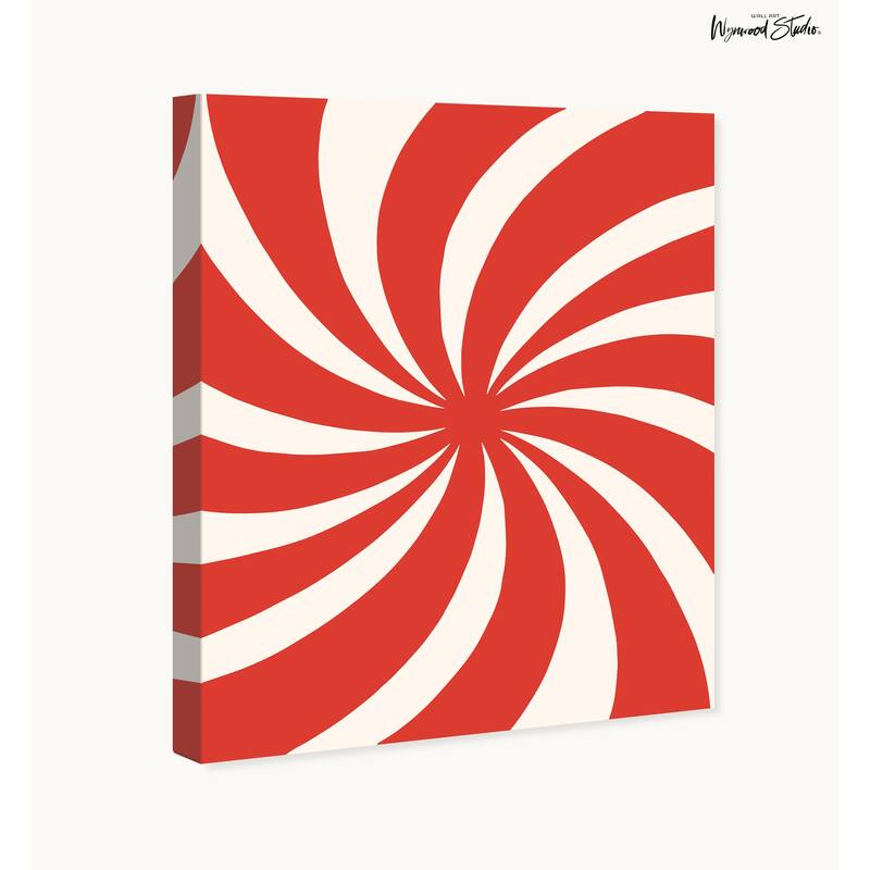 Wynwood Studio Canvas Food and Cuisine Retro Basic Candy Cane Red Modern & Contemporary Wall Art Canvas Print