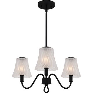 McKinney 3-Light Matte Black Chandelier