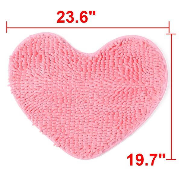Shop Outdoor Chenille Heart Shaped Anti Slip Floor Rug Mat Doormat