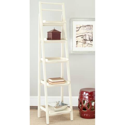 SAFAVIEH Chester Distressed Ivory Leaning Etagere - 16.5" x 15" x 71.3"