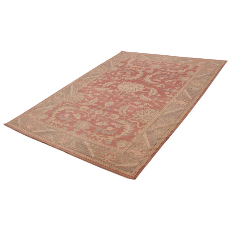 ECARPETGALLERY Hand-knotted Oushak Copper Wool Rug - 9'1 x 11'10