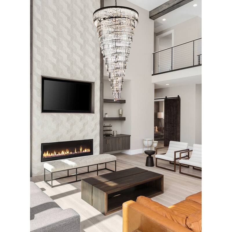 Indigo Home 48 inch spiral crystal chandelier