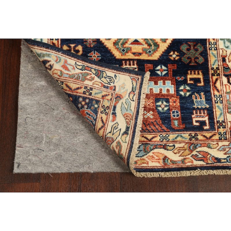 Tribal Geometric Oriental Kazak Runner Rug Wool Hand-knotted Carpet - 2'8" x 11'9"