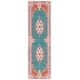 preview thumbnail 80 of 118, SAFAVIEH Handmade Bellagio Fronnie Oriental Medallion Wool Rug 2'3" x 8' Runner - Blue/Pink - Runner