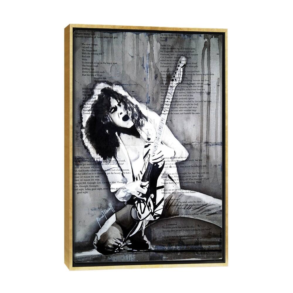 iCanvas "Eddie Van Halen" by Ahmad Shariff Framed Canvas Print