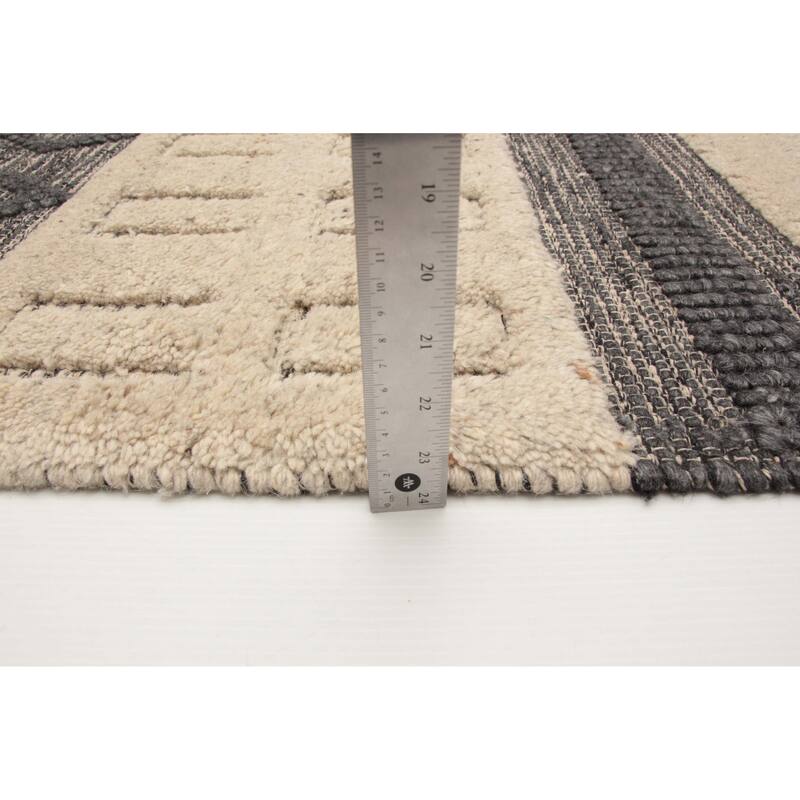 ECARPETGALLERY Braid weave Sienna Cream Wool Rug - 4'11 x 8'0