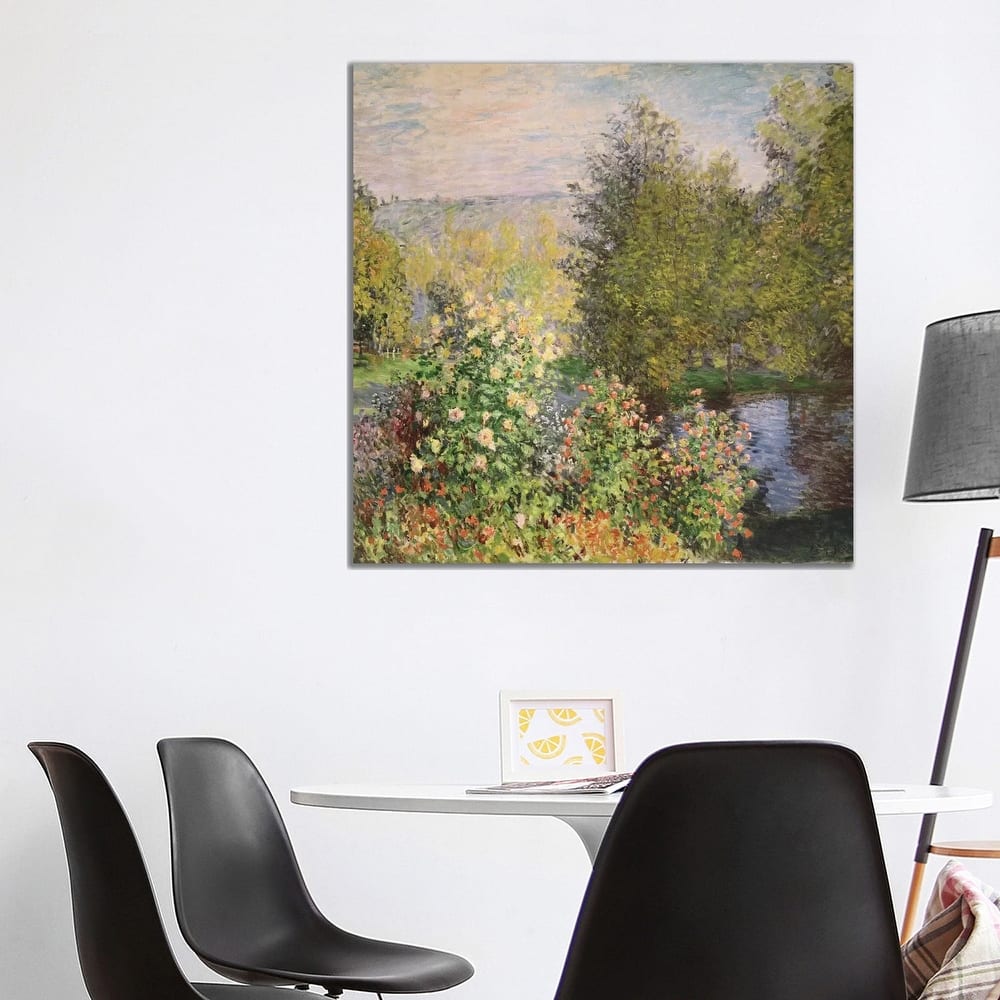 iCanvas "A Corner of the Garden at Montgeron, 1876-7 " by Claude Monet Canvas Print