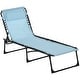preview thumbnail 11 of 34, Outsunny Folding Chaise Lounge Chair Portable Lightweight Reclining Garden Sun Lounger with 4-Position Adjustable Backrest