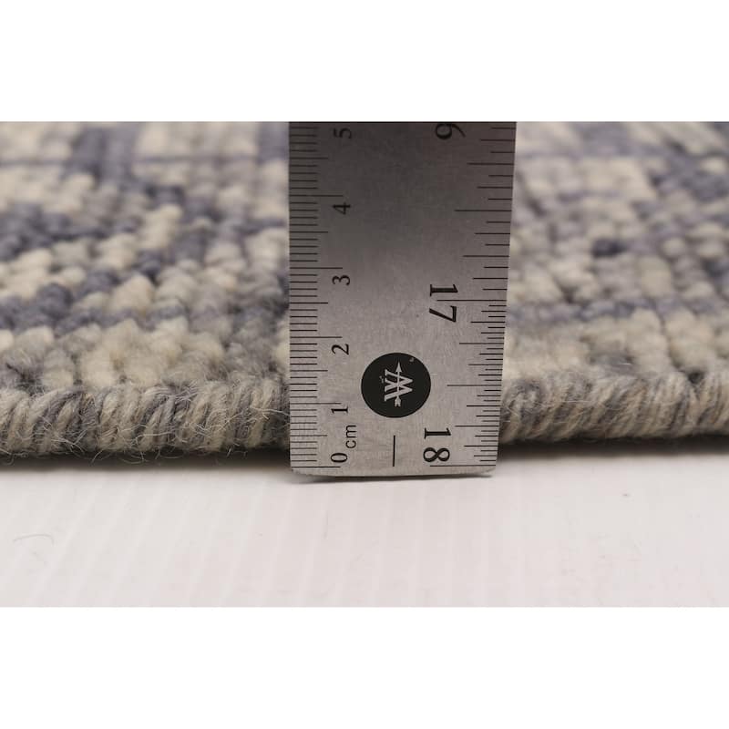 ECARPETGALLERY Hand-knotted Tangier Light Grey Wool Rug - 5'3 x 7'11