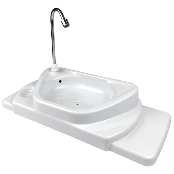 slide 2 of 11, SinkPositive GreenFlow Toilet Tank Sink Crisp White