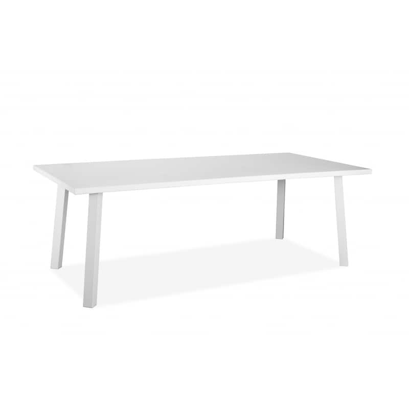 HomeRoots 87" White Aluminum Outdoor Dining Table