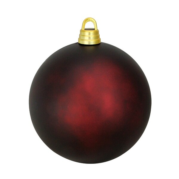 Matte Burgundy Red Shatterproof Christmas Ball Ornament 12" (300mm). Opens flyout.
