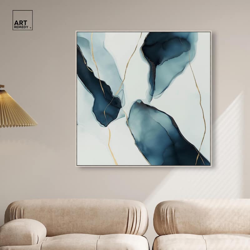 Cerulean Flow II Canvas by Art Remedy
