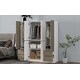 preview thumbnail 12 of 10, Freestanding Wardrobe Closet Cabinet with Hanging Rods & 4 Drawers, 6-Doors Wooden Clothes Storage Cabinet Bedroom Armoire