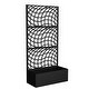 preview thumbnail 4 of 3, Different patterns Iron Planting Box Climbing Frame with Privacy Screen
