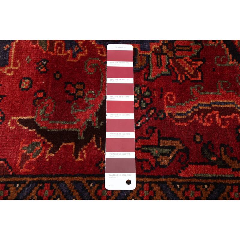 ECARPETGALLERY Hand-knotted Sarabi Dark Red Wool Rug - 6'8 x 9'6