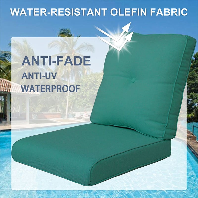22 in x 24 in Outdoor Chair Deep Seat Replacement Cushion - N/A